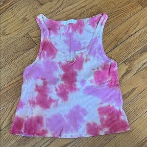 LACAUSA Tie-Dye Sleeveless Crop Top